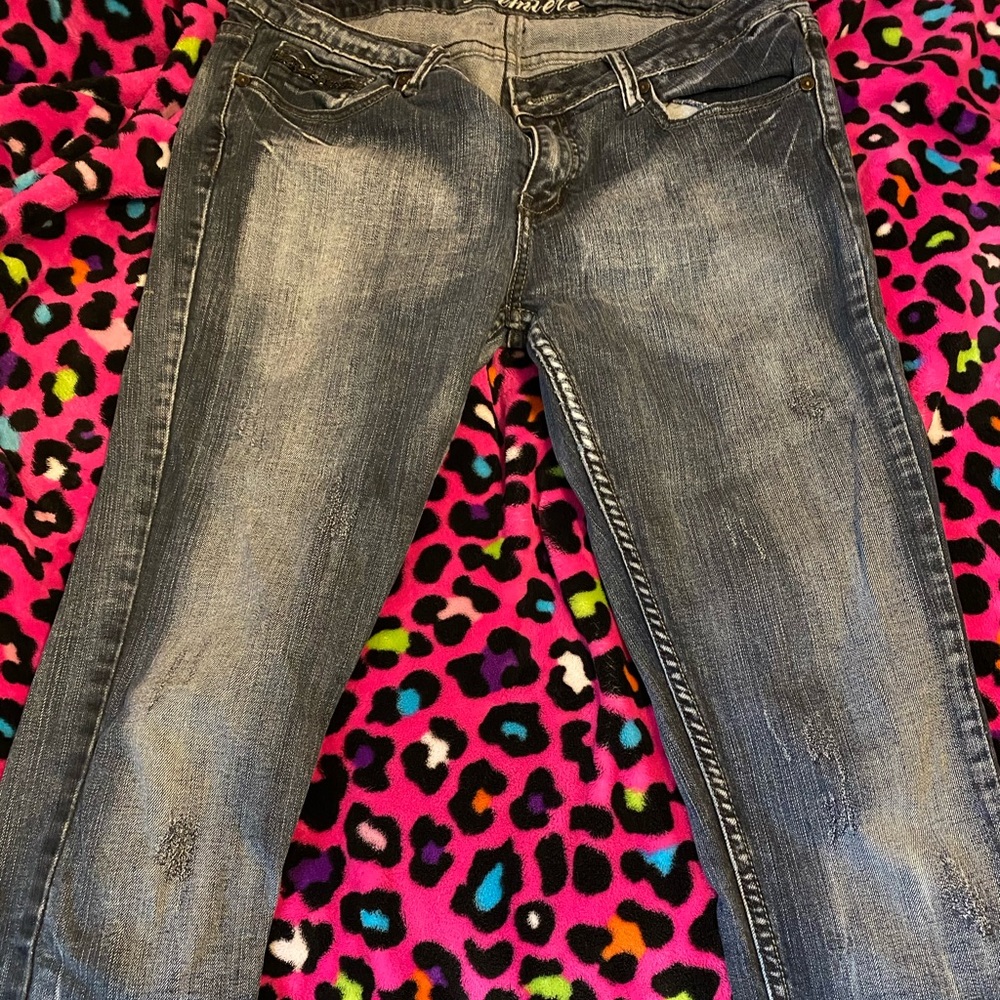 Premiere Low-Rise Skinny Blue Jeans